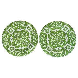 2 Pier 1‎ Royal Regal Trellis Green Melamine 8 3/8” Salad Plates